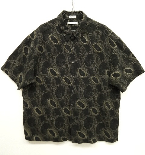 画像: GEOFFREY BEENE シルク 半袖 ボックスシャツ ブラックベース総柄 (VINTAGE) 「S/S Shirt」 入荷しました。