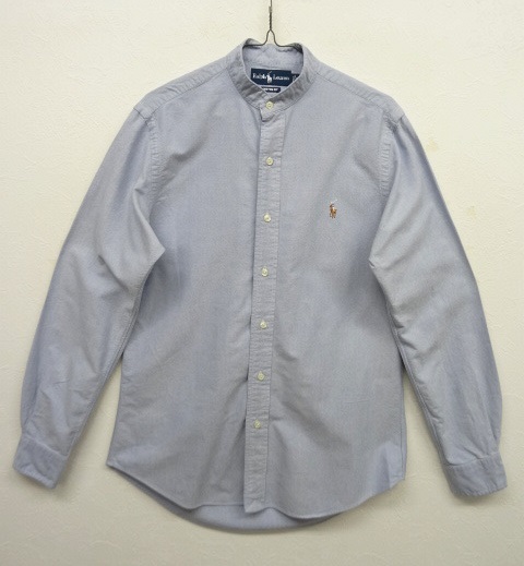 画像: RALPH LAUREN リメイク バンドカラー 長袖シャツ OXFORD ブルー (REMAKE) 「L/S Shirt」 入荷しました。