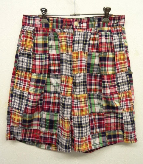 画像: 90'S RALPH LAUREN ツープリーツ マドラスチェック パッチワークショーツ USA製 (VINTAGE) 「Shorts」 入荷しました。