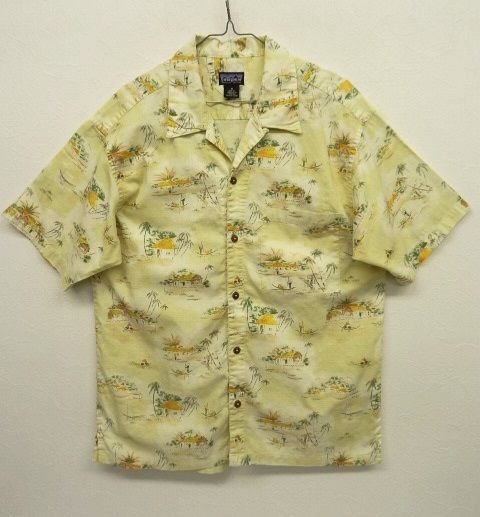 画像: PATAGONIA オープンカラー 半袖シャツ イエローベース 総柄 (USED) 「S/S Shirt」 入荷しました。