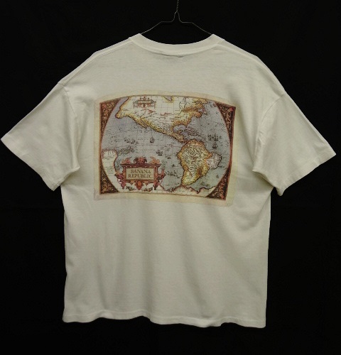 画像: 80'S BANANA REPUBLIC "世界地図プリント" ポケット付き Tシャツ (VINTAGE) 「T-Shirt」 入荷しました。