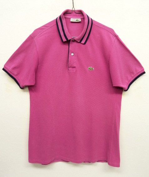 画像: 70'S CHEMISE LACOSTE ポロシャツ ピンク/ネイビー フランス製 (VINTAGE) 「S/S Polo」 入荷しました。