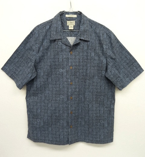 画像: 90'S LL Bean オープンカラー 半袖 アロハシャツ 総柄 (VINTAGE) 「S/S Shirt」 入荷しました。