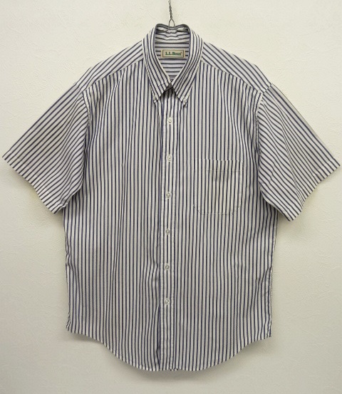 画像: 80'S LL Bean 半袖 ボタンダウンシャツ ストライプ (VINTAGE) 「S/S Shirt」 入荷しました。