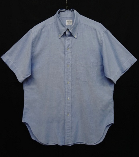 画像: 70'S BROOKS BROTHERS "6ボタン" オックスフォード 半袖 BDシャツ ブルー USA製 (VINTAGE) 「S/S Shirt」 入荷しました。