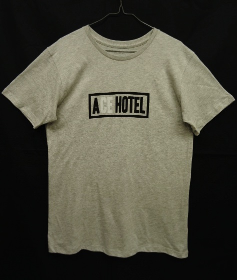 日本未発売 ACE HOTEL ボックスロゴ Tシャツ グレー USA製 (NEW) 「T