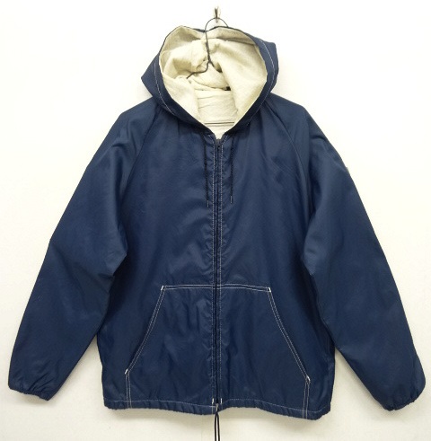 画像: 70'S UNKNOWN 裏地付き ナイロン ジップパーカー NAVY TALONジップ (VINTAGE) 「Jacket」 入荷しました。