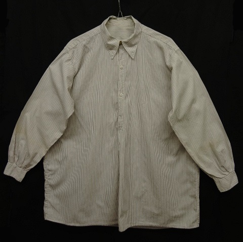 画像: ユーロヴィンテージ グランパシャツ ホワイトベース/ストライプ (VINTAGE) 「L/S Shirt」 入荷しました。