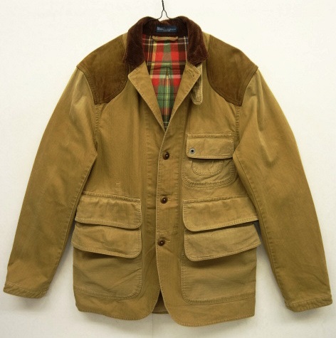 画像: 90'S RALPH LAUREN 肩レザー HBT ハンティングジャケット TAN (VINTAGE) 「Jacket」 入荷しました。