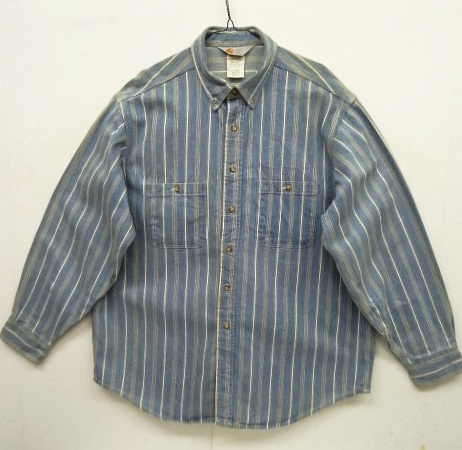 画像: 80'S CARHARTT 三角タグ デニム BDシャツ ストライプ USA製 (VINTAGE) 「L/S Shirt」 入荷しました。