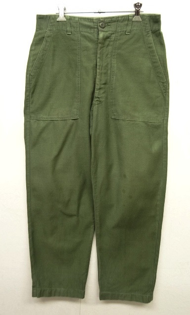 画像: 60'S アメリカ軍 US ARMY "OG107" コットンサテン ベイカーパンツ W34L31 (VINTAGE) 「Bottoms」 入荷しました。