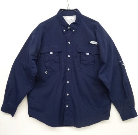 画像: COLUMBIA "PFG(PERFORMANCE FISHING GEAR)" フィッシングシャツ NAVY (USED) 「L/S Shirt」 入荷しました。