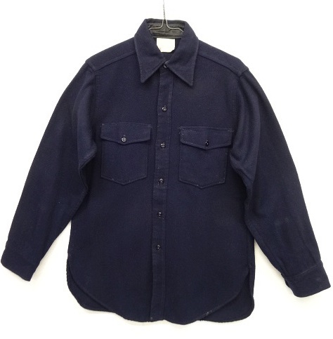 画像: 60'S LL Bean 筆記体白タグ ウール CPOシャツ NAVY (VINTAGE) 「L/S Shirt」 入荷しました。