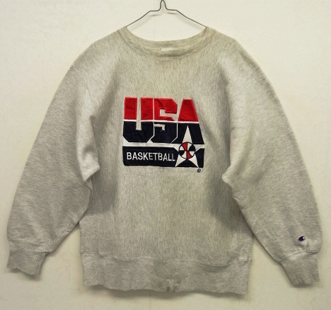 画像: 90'S CHAMPION "USA BASKETBALL" 刺繍タグ リバースウィーブ グレー USA製 (VINTAGE) 「Sweat Shirt」 入荷しました。