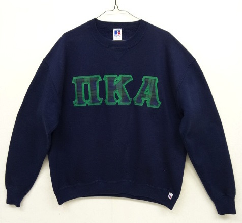 画像: 90'S RUSSELL ATHLETIC "フラタニティ" 前Vガゼット付き クルーネック スウェットシャツ USA製 (VINTAGE) 「Sweat Shirt」 入荷しました。