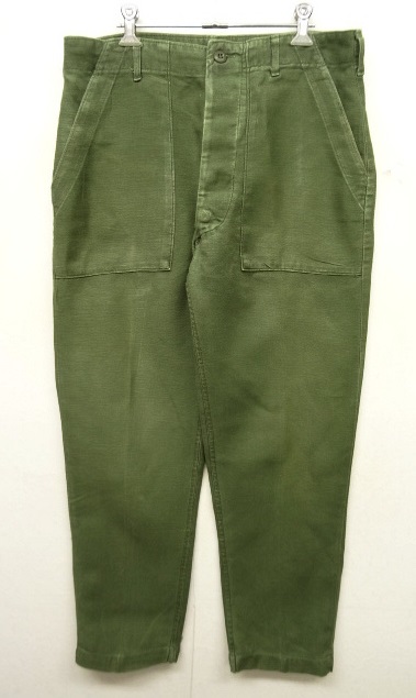 画像: 60'S アメリカ軍 US ARMY "OG107" コットンサテン ベイカーパンツ W34L29 (VINTAGE) 「Bottoms」 入荷しました。