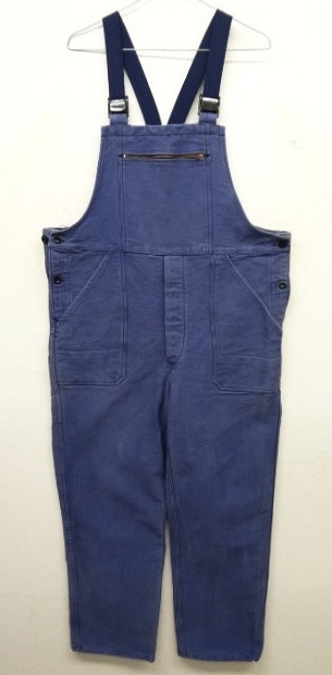 画像: 70'S ユーロワーク モールスキン オーバーオール BLUE (VINTAGE) 「Bottoms」 入荷しました。