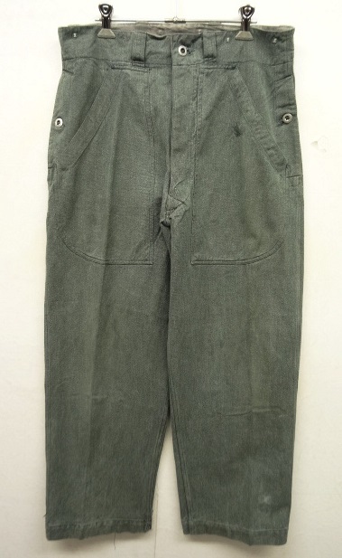 画像: 50'S スイス軍 メタルボタン デニム ワークパンツ グレー (VINTAGE) 「Bottoms」 入荷しました。