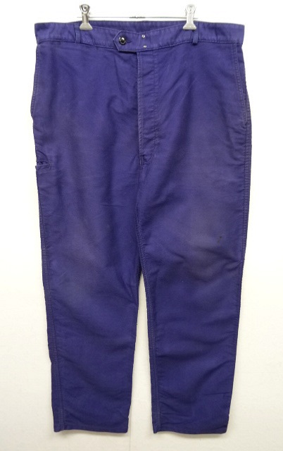 画像: 80'S ADOLPHE LAFONT フレンチワーク モールスキン パンツ BLUE (VINTAGE) 「Bottoms」 入荷しました。