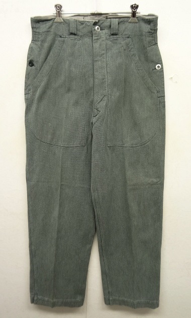 画像: 50'S スイス軍 メタルボタン デニム ワークパンツ グレー (VINTAGE) 「Bottoms」 入荷しました。