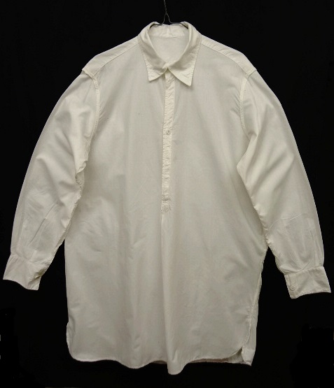 画像: 60'S スウェーデン軍 プルオーバー グランパシャツ WHITE (DEADSTOCK) 「L/S Shirt」 入荷しました。