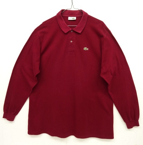 画像: 80'S CHEMISE LACOSTE 長袖 ポロシャツ ワインレッド フランス製 (VINTAGE) 「L/S Shirt」 入荷しました。