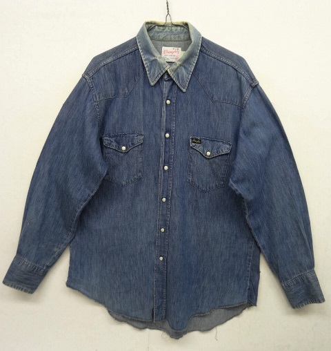 画像: 70'S WRANGLER "27MW" 白タグ デニム ウエスタンシャツ インディゴ USA製 (VINTAGE) 「L/S Shirt」 入荷しました。