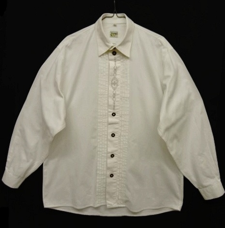 画像: ユーロヴィンテージ オーストリア発 チロリアンシャツ WHITE (VINTAGE) 「L/S Shirt」 入荷しました。