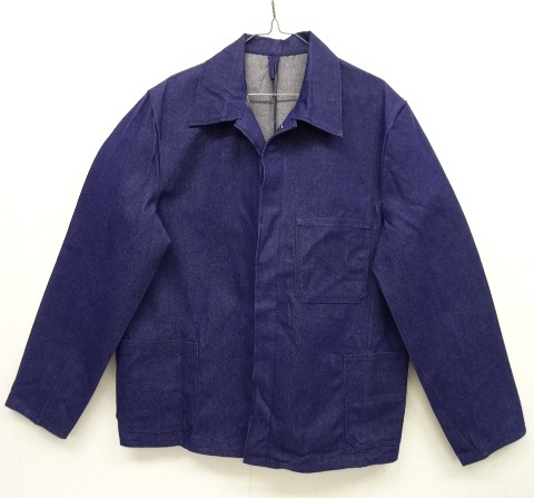 画像: 70'S ユーロワーク デニム ワークジャケット カバーオール INDIGO (DEADSTOCK) 「Jacket」 入荷しました。