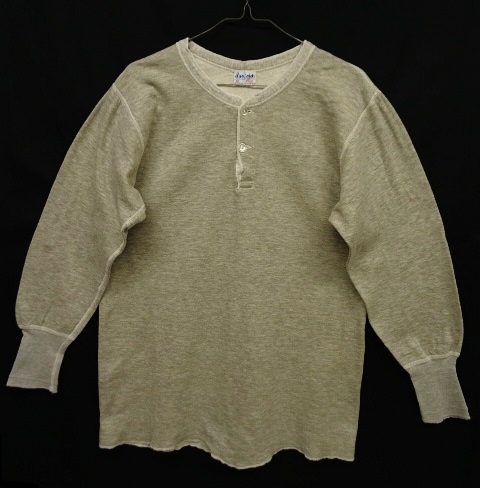 画像: 70'S DUOFOLD 2レイヤーファブリック ヘンリーネック 長袖 Tシャツ ヘザーグレー USA製 (VINTAGE) 「T-Shirt」 入荷しました。