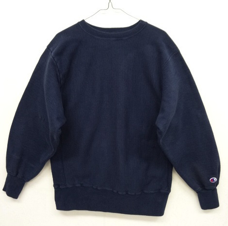 画像: 90'S CHAMPION "目無し" 刺繍タグ リバースウィーブ ネイビー USA製 (VINTAGE) 「Sweat Shirt」 入荷しました。