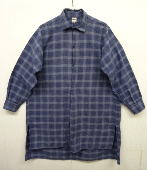 画像: 60'S BOLAN フレンチワーク グランパシャツ チェック柄 (VINTAGE) 「L/S Shirt」 入荷しました。