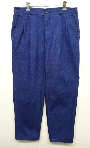 画像: プリーツ入り デニム トラウザーズ INDIGO (VINTAGE) 「Bottoms」 入荷しました。