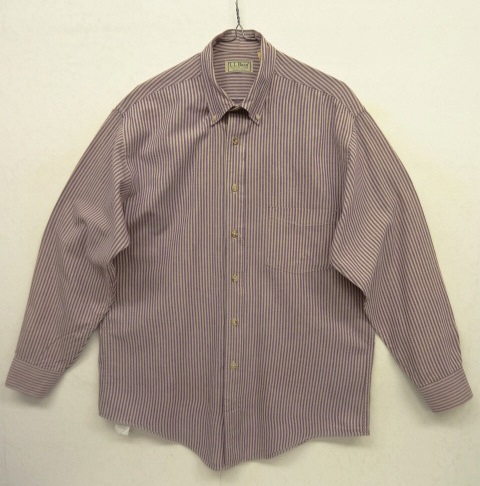 画像: 80'S LL Bean 長袖 ボタンダウンシャツ ストライプ柄 USA製 (VINTAGE) 「L/S Shirt」 入荷しました。