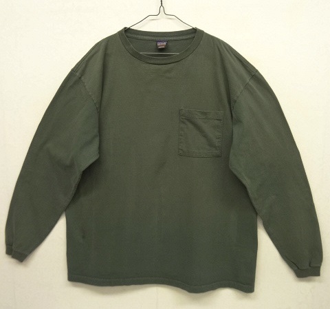 画像: 90'S PATAGONIA 黒タグ オーバルロゴ刺繍 長袖 ポケット付きTシャツ オリーブ USA製 (VINTAGE) 「T-Shirt」 入荷しました。