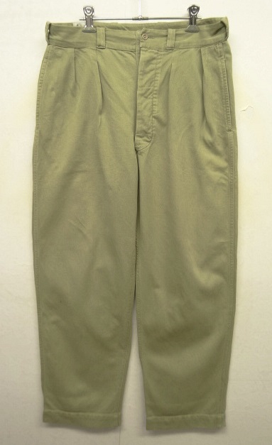 画像: 50'S フランス軍 M52 プリーツ入り チノパンツ 34 (VINTAGE) 「Bottoms」 入荷しました。