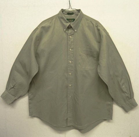 画像: 90'S J.CREW 旧タグ ３点留め BDシャツ カーキ (VINTAGE) 「L/S Shirt」 入荷しました。