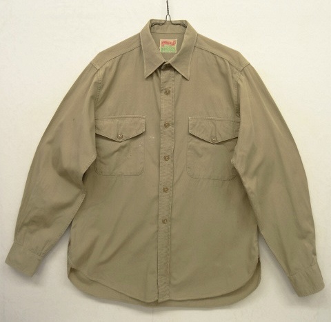 画像: 50'S CREIGHTON マチ付き ポプリンシャツ ベージュ USA製 (VINTAGE) 「L/S Shirt」 入荷しました。