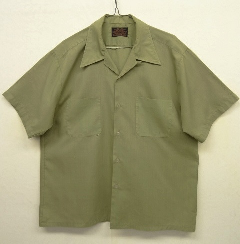 画像: 70'S SEARS "PERMA-PREST" オープンカラーシャツ カーキ 日本製 (VINTAGE) 「S/S Shirt」 入荷しました。