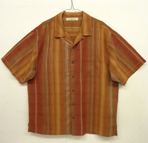 画像: TOMMY BAHAMA シルク オープンカラーシャツ オレンジグラデーション/ストライプ (USED) 「S/S Shirt」 入荷しました。