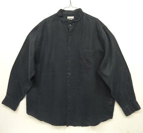 画像: BREAK WATER リネン ノーカラーシャツ ブラック (VINTAGE) 「L/S Shirt」 入荷しました。