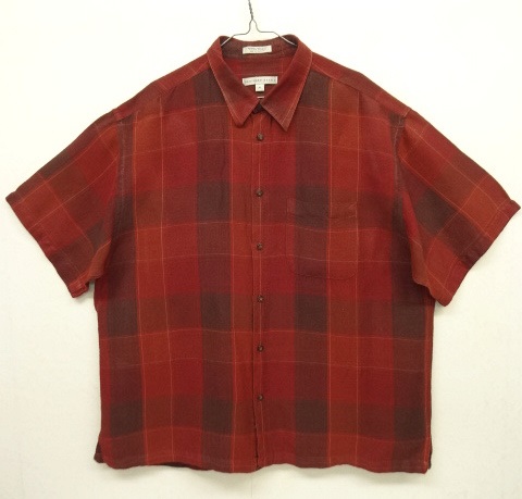 画像: GEOFFREY BEENE リネン/レーヨン ボックスシャツ チェック柄 (USED) 「S/S Shirt」 入荷しました。