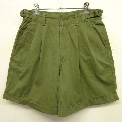 画像: UNKNOWN サイドアジャスター付き プリーツ入り グルカショーツ OLIVE (VINTAGE) 「Shorts」 入荷しました。