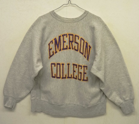 画像: 80'S CHAMPION "EMERSON COLLEGE" トリコタグ リバースウィーブ グレー USA製 (VINTAGE) 「Sweat Shirt」 入荷しました。