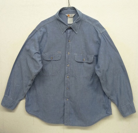 画像: 90'S CARHARTT 三角タグ コットン100% シャンブレーシャツ USA製 (VINTAGE) 「L/S Shirt」 入荷しました。