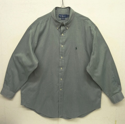 画像: 90'S RALPH LAUREN "YARMOUTH" ヘリンボーンツイル BDシャツ LT GREEN (VINTAGE) 「L/S Shirt」 入荷しました。