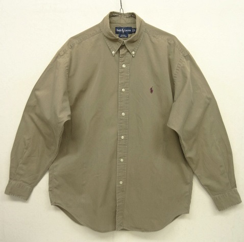 画像: 90'S RALPH LAUREN "BLAKE" ポプリン BDシャツ DK BEIGE (VINTAGE) 「L/S Shirt」 入荷しました。