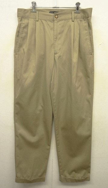 画像: 90'S PERRY ELLIS プリーツ入り チノパンツ BEIGE (VINTAGE) 「Bottoms」 入荷しました。