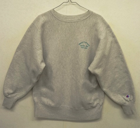 画像: 90'S CHAMPION "SARA LEE INTIMATES" 刺繍タグ リバースウィーブ グレー USA製 (VINTAGE) 「Sweat Shirt」 入荷しました。