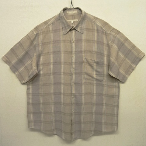 画像: 90'S PERRY ELLIS レーヨン/リネン 半袖シャツ ペールトーン/チェック柄 (VINTAGE) 「S/S Shirt」 入荷しました。